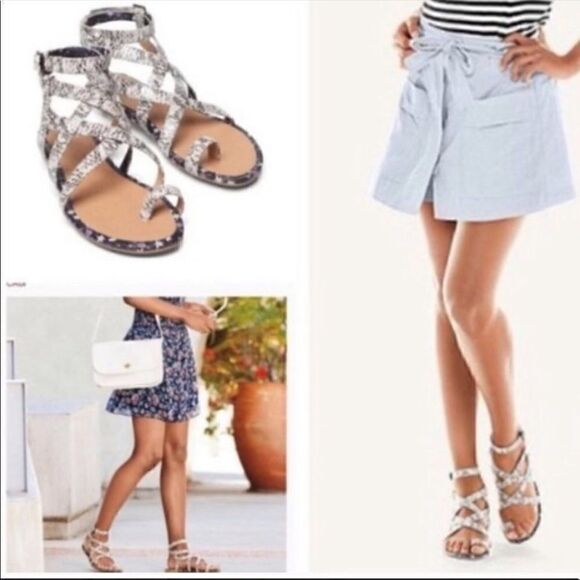 Cabi  | Women Athena Python Embossed Gladiator Ankle Strap Sandals | 7.5 - Picture 3 of 8